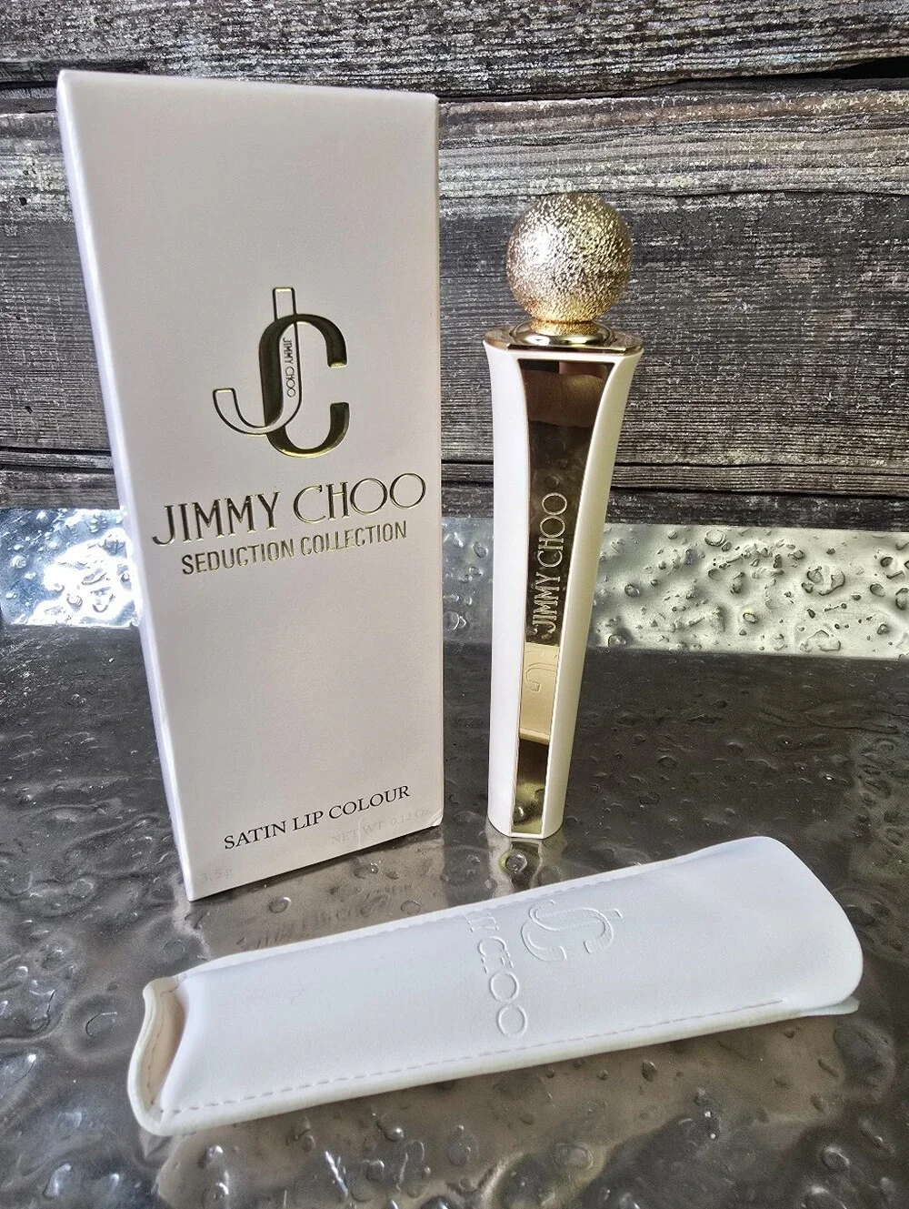 Jimmy Choo Seduction Collection Satin Lip Colour In Coral Kiss, NEW